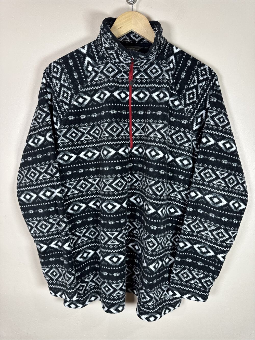 Eddie Bauer Women’s Plus Size Quarter Zip Fleece 2Xl Aztec Print